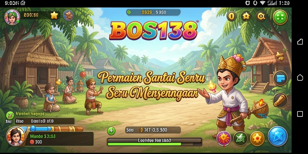 Tangkapan layar gameplay dari BOS138 yang penuh warna dan menyenangkan.