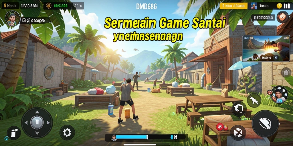 Tampilan gameplay DMD686 yang penuh warna dan menyenangkan.