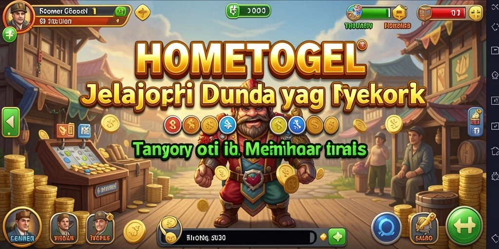 Tampilan menarik gameplay Tycoon HOMETOGEL dengan berbagai usaha yang dikelola.