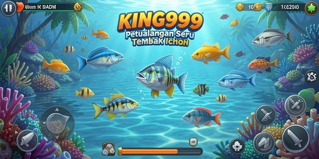 Screenshot KING999 menampilkan gameplay seru memancing ikan.