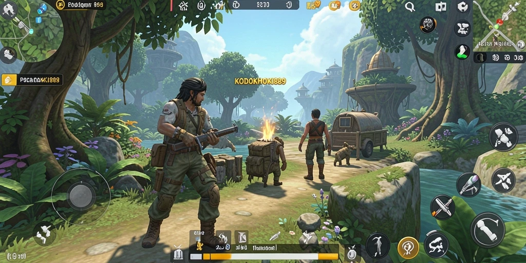 Gameplay KODOKHOKI889 yang seru di dunia terbuka.