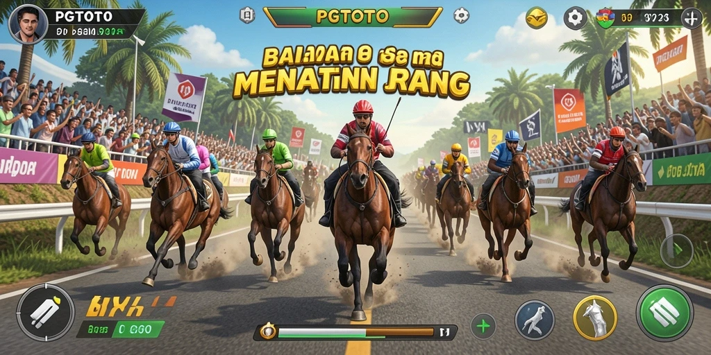 Tampilan gameplay PGTOTO yang mendebarkan dan penuh aksi balapan.